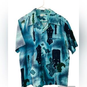 Vintage TIKI Hawaiian Shirt | Men's Size Small| Excellent Vintage Condit…